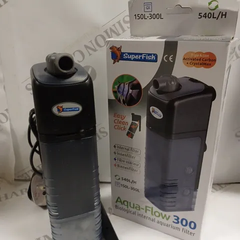 BOXED SUPERFISH AQUA-FLOW 300 BIOLOGICAL INTERNAL AQUARIUM FILTER 