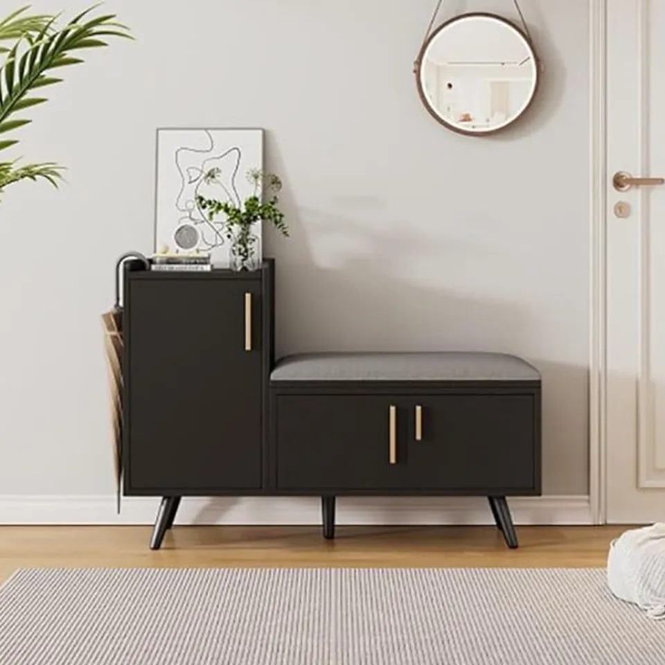 BOXED 8 PAIR SHOE STORAGE CABINET 