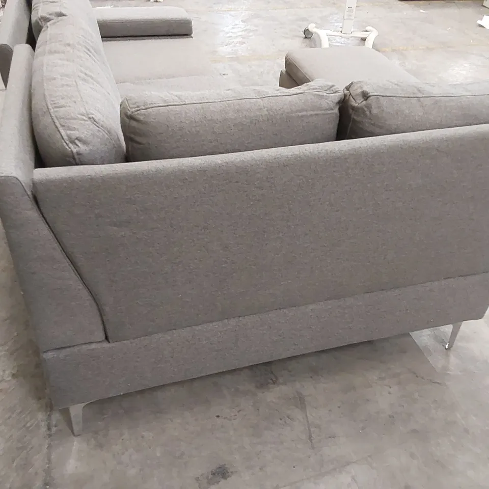 DESIGNER ALTEUS 2-PIECE FABRIC UPHOLSTERED CORNER SOFA