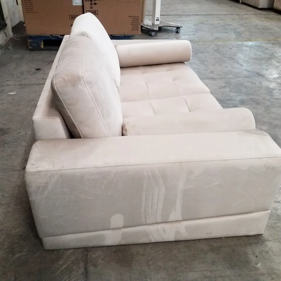 QUALITY DESIGNER 2 SEATER SOFA - CREAM FABRIC