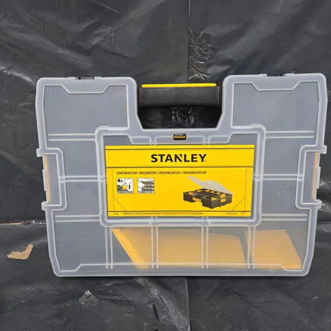 STANLEY SORTMASTER BLACK & YELLOW TOOL ORGANISER WITH 15 COMPARTMENTS