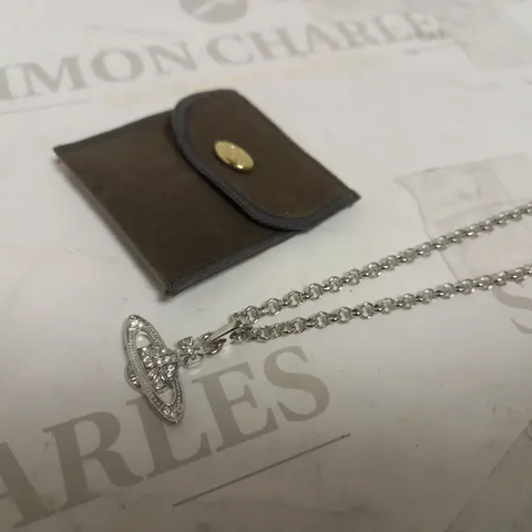 VIVIENNE WESTWOOD-STYLE LOGO NECKLACE