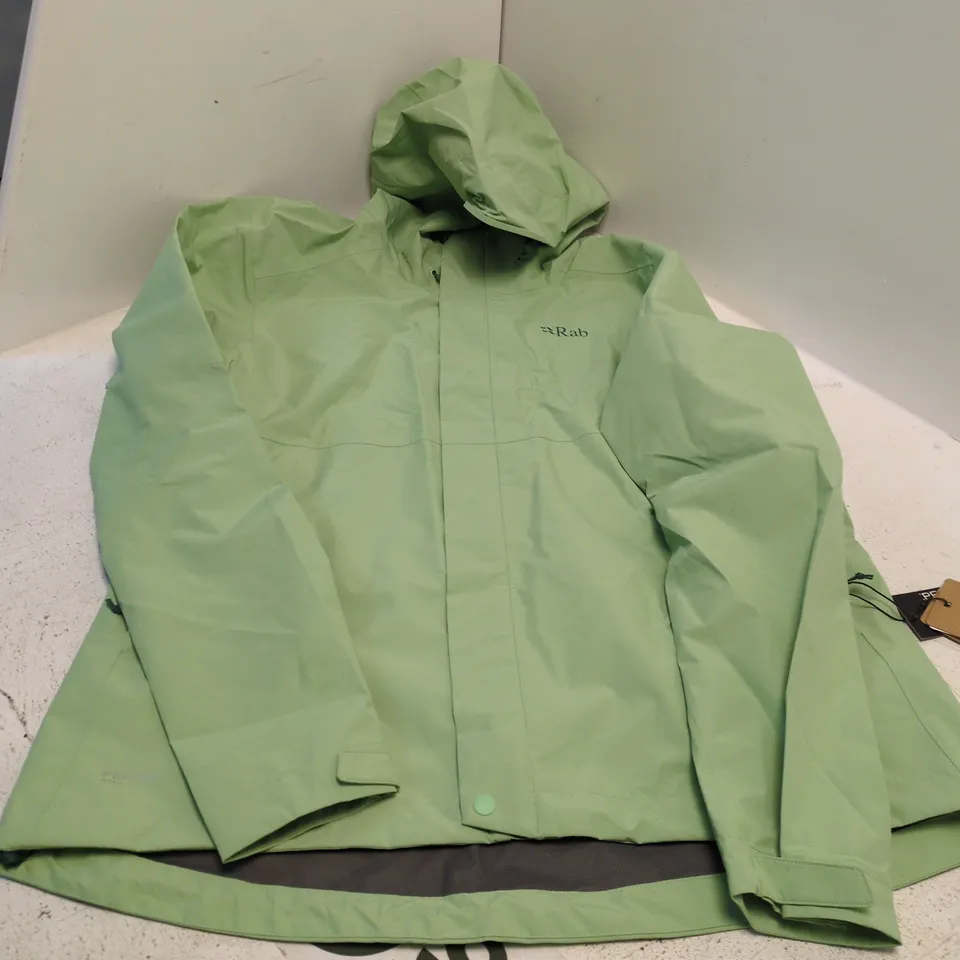 RAB DOWNPOUR JACKET – WOMEN'S, UK 16, FIG GREEN