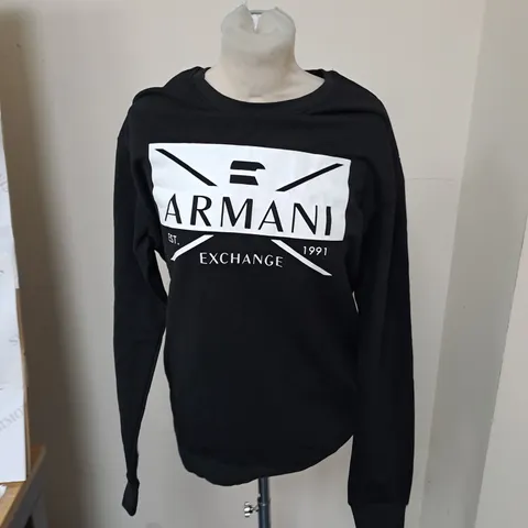 ARMANI EXCHANGE SWEATSHIRT BLACK/WHITE 2XL