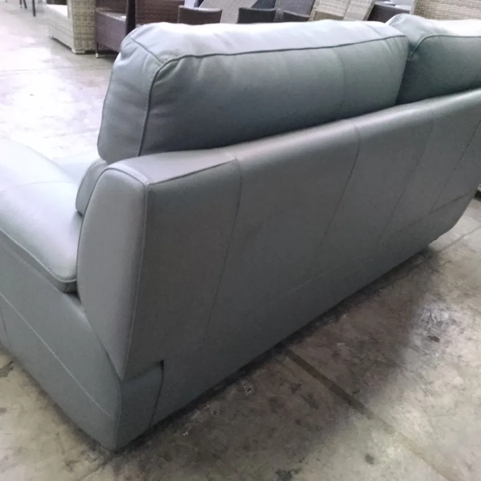 QUALITY ITALIAN DESIGNER PATRIZIO 3 SEATER SOFA - POWDER LEATHER