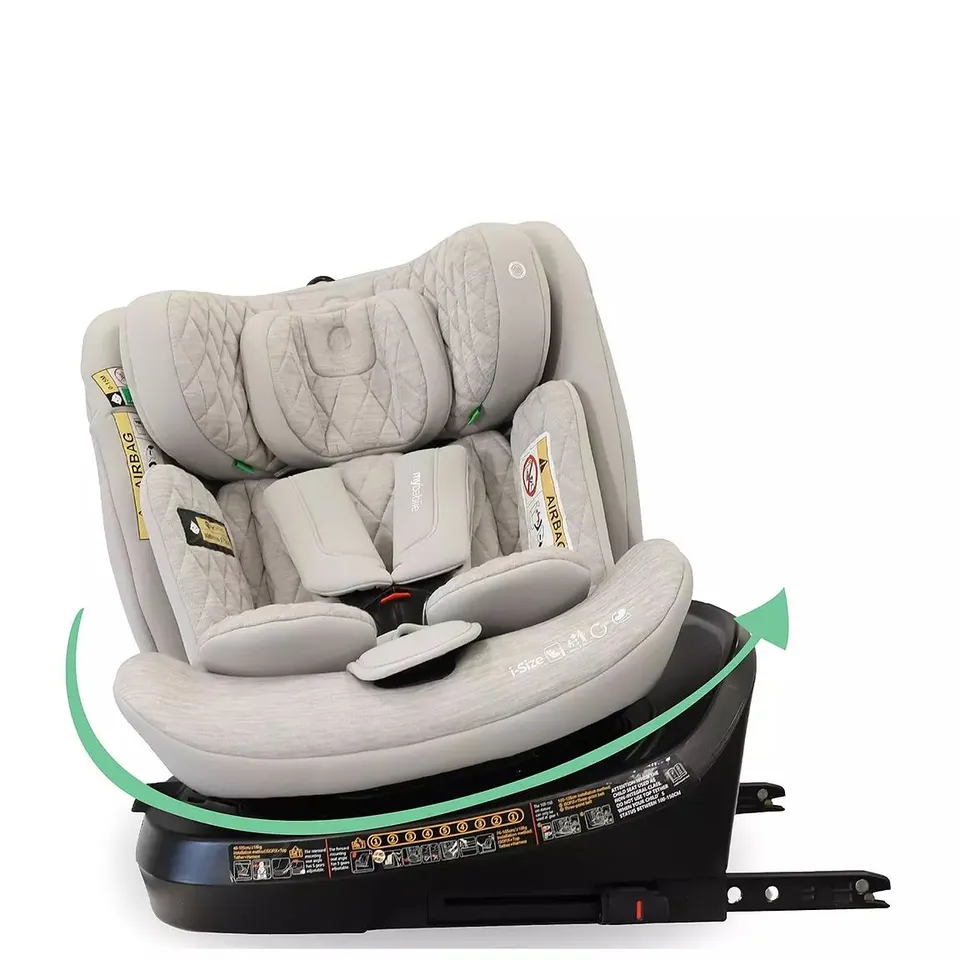 MY BABIIE SPIN TOP TETHER I-SIZE CAR SEAT - GREY MELANGE - COLLECTION ONLY RRP £119