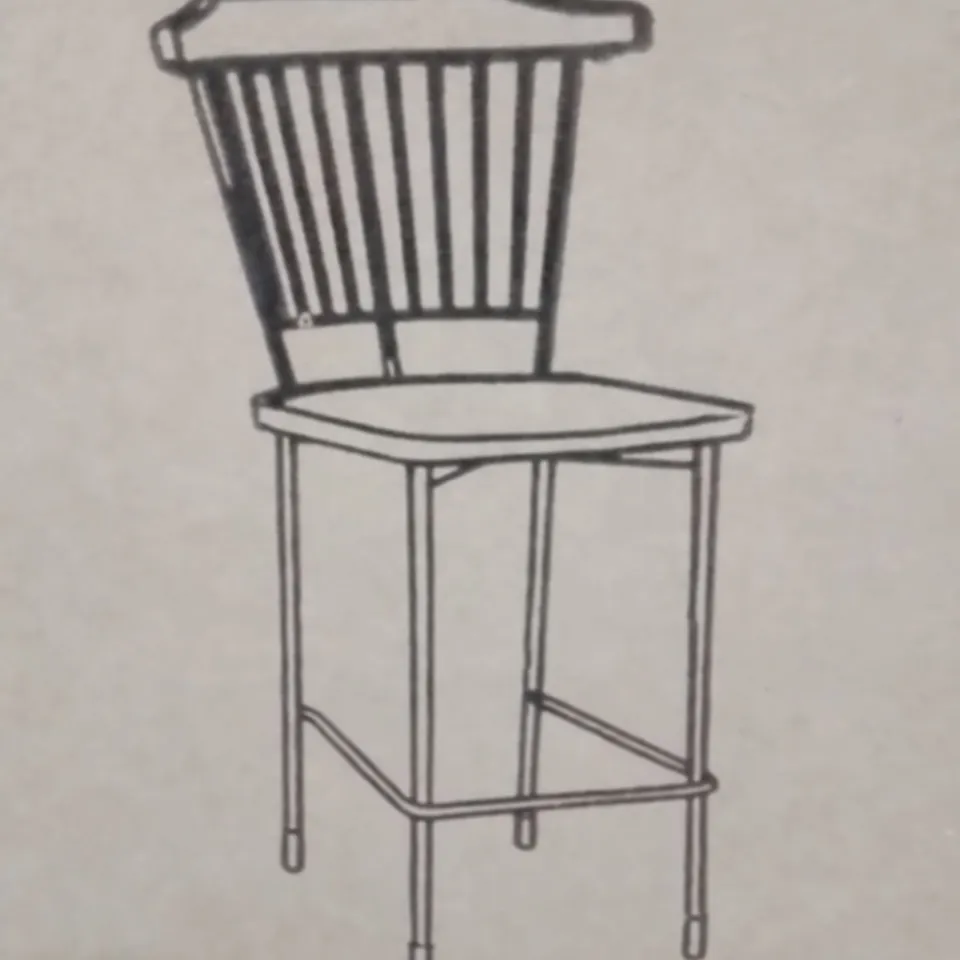 BRAND NEW SET OF 2 BOLERO SCANDI HIGH STOOL //WHITE