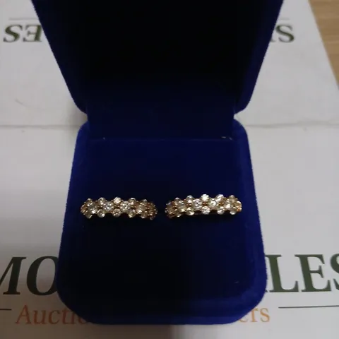 DIAMONIQUE CLUSTER EARRINGS