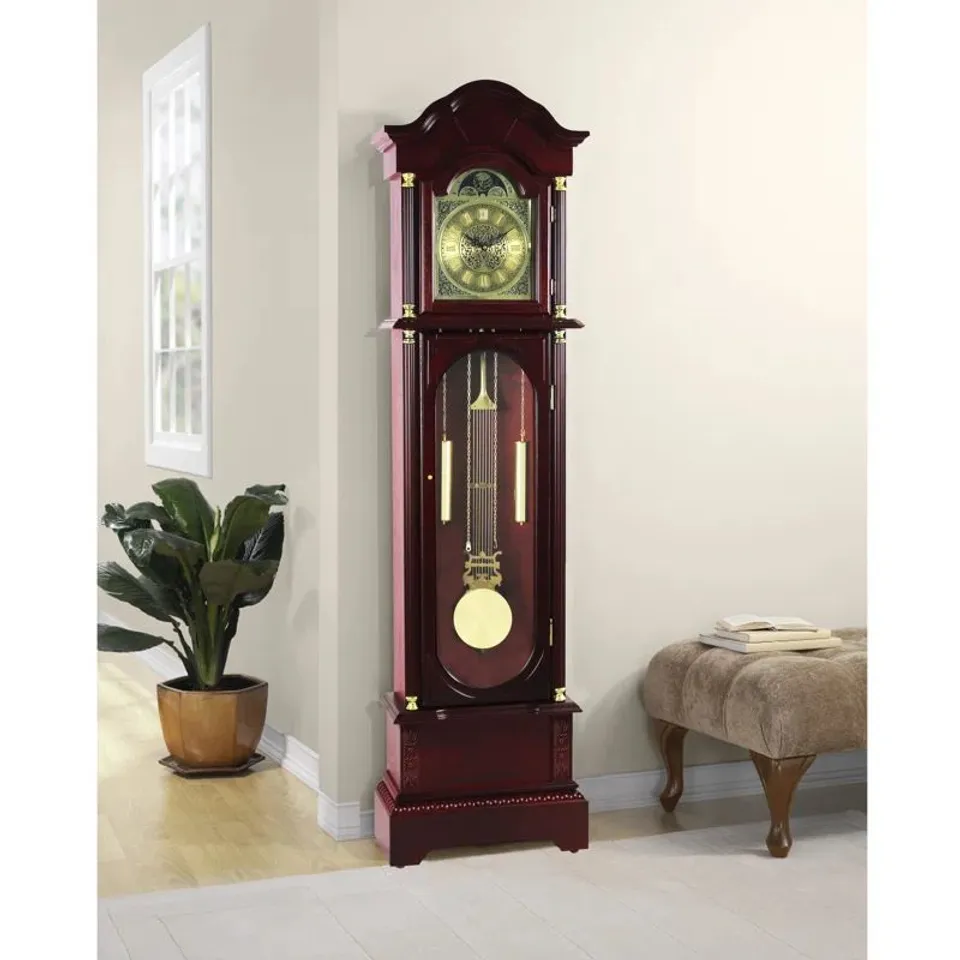 BOXED 72" FLOOR STANDING GRANDFATHER CLOCK IN CHERY FINISH