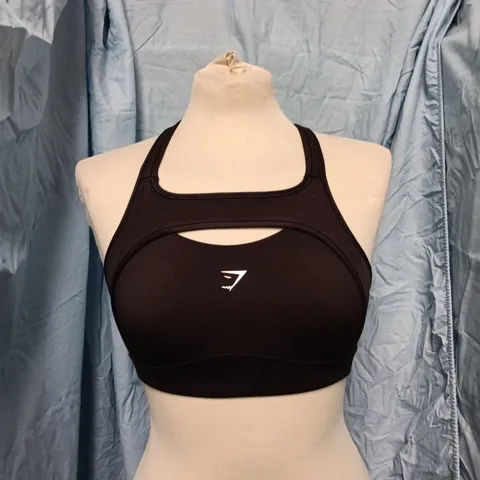 GYMSHARK SPORTS BRA – BLACK – SIZE S