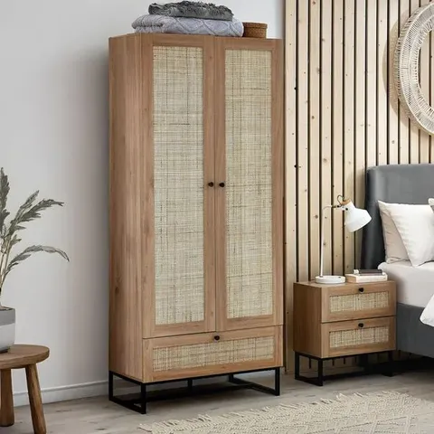 BOXED JULIAN BOWEN PADSTOW WARDROBE - OAK (2 BOXES)