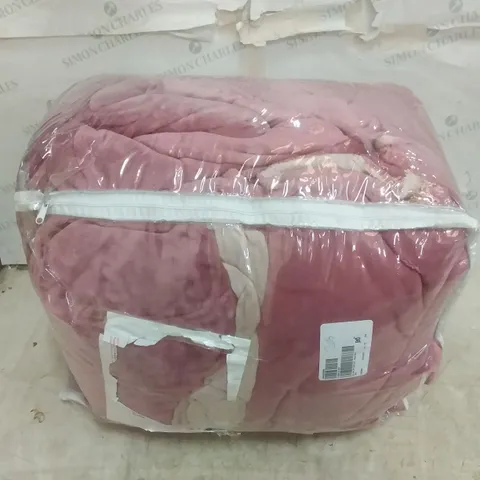 BAGGED VELVET SOFT 2PC KING DUVET SET - ROSE