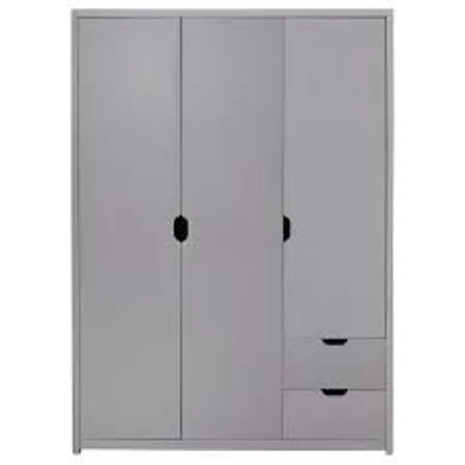 BOXED GREY OAK ASPEN 3 DOIR 2 DRAWER WARDROBE (2 BOXES) RRP £779