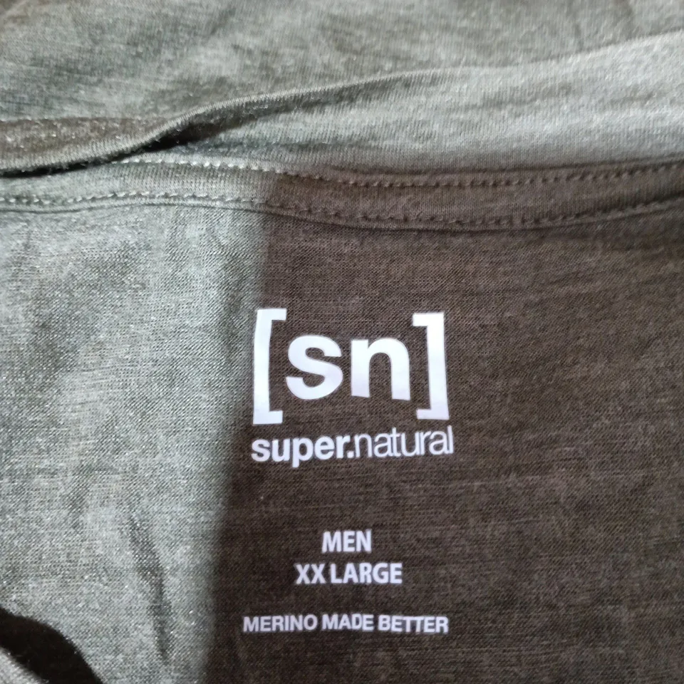 [SN] SUPER.NATURAL MERINO MADE BETTER MEN'S T-SHIRT – OLIVE NIGHT MELANGE, XXL