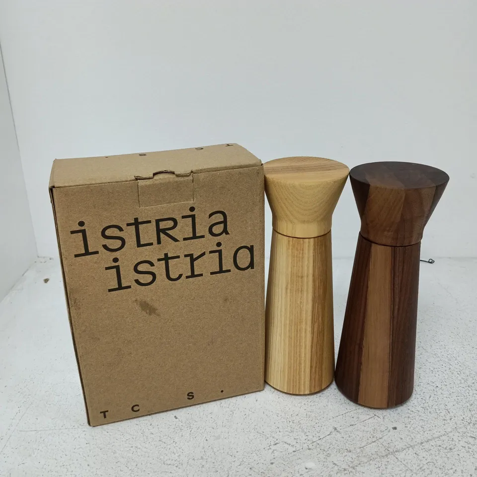 BOXED THE CONRAN SHOP ISTRIA OAK SALT-PEPPER (SET OF TWO) | BROWN