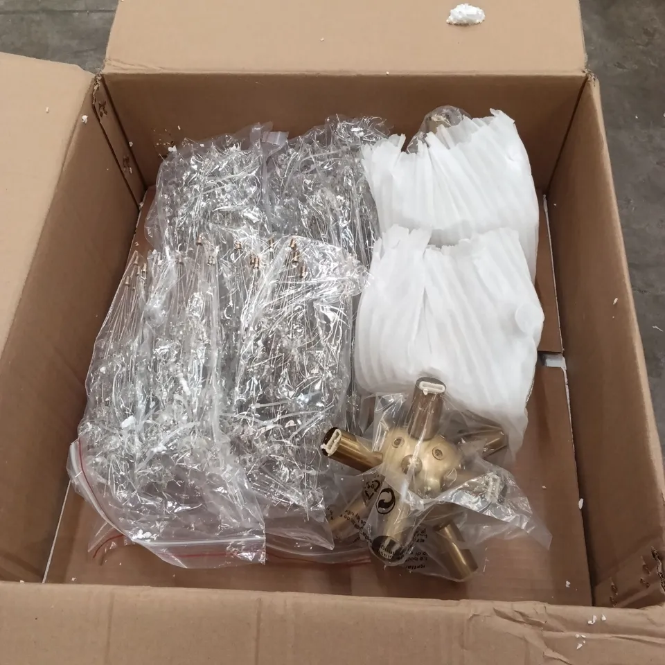 BOXED FARFALLE MOTIF STARBURST CHANDELIER - GOLD FINISH (1 BOX)