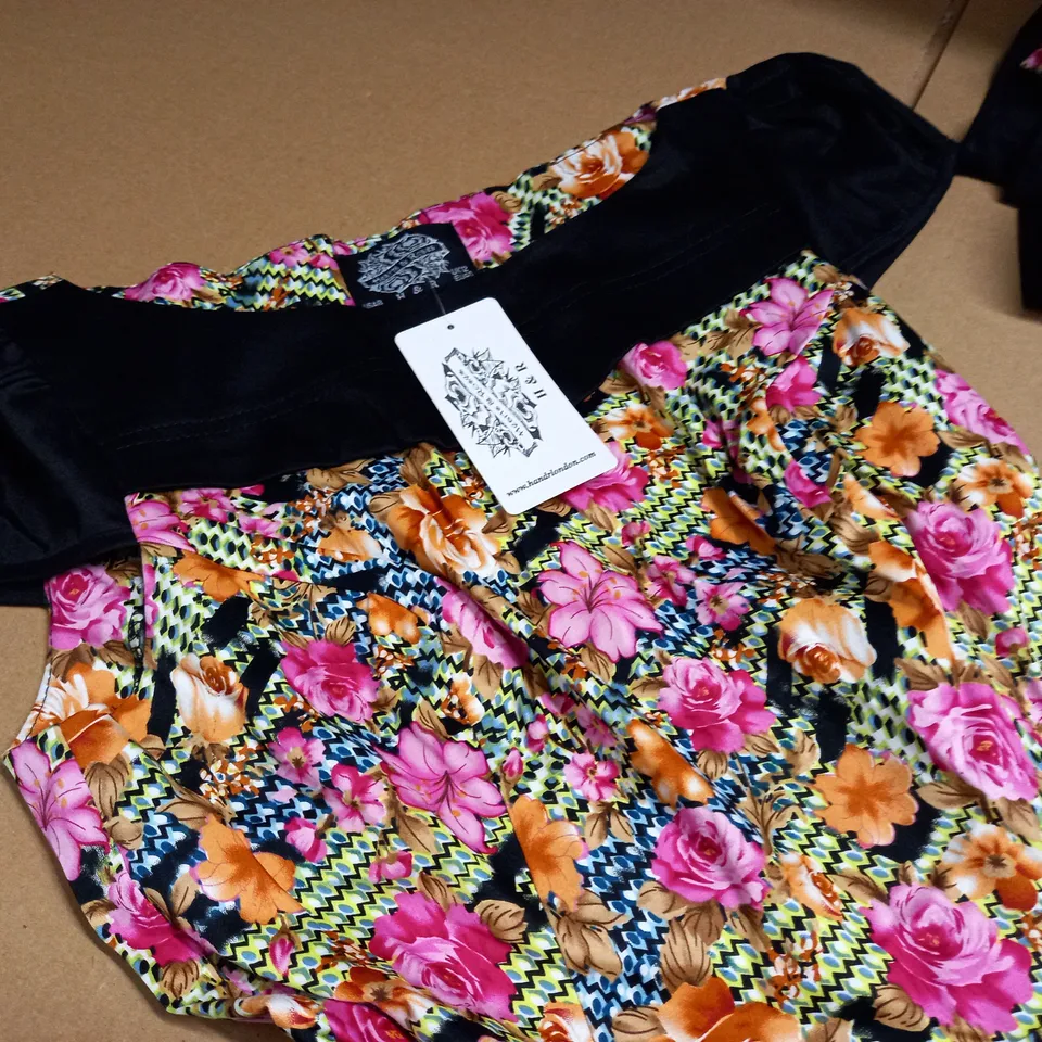 LOT OF 4 HEARTS AND ROSES FLORAL PRINT DRESSES - VARIOUS SIZES