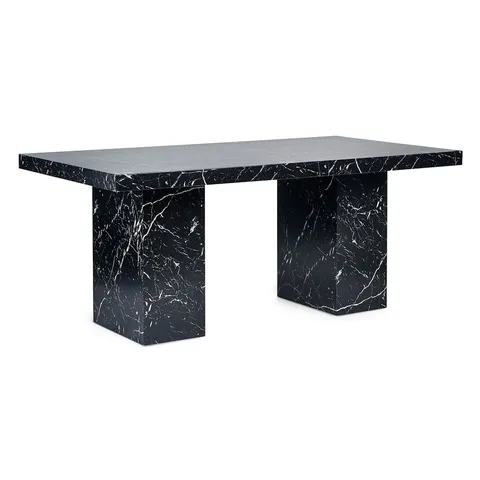 BOXED DINING TABLE ROME BLACK MARBLE EFFECT DINING ROOM TABLE ROM002 BY JULIAN BOWEN (2 BOXES)