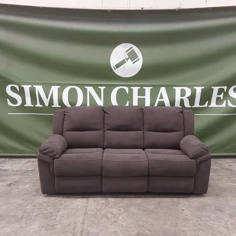 ALBION FABRIC 3 SEATER HIGH BACK MANUAL RECLINER SOFA