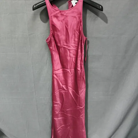 & OTHER STORIES SATIN MAXI DRESS – PINK, UK 4 (EU 32)