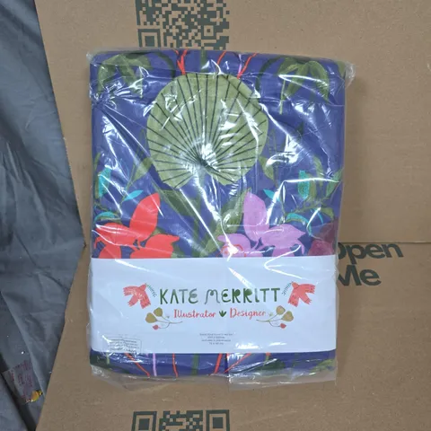 KATE MERRITT SUPER KING DUVET COVER SET – FLORAL PURPLE PRINT