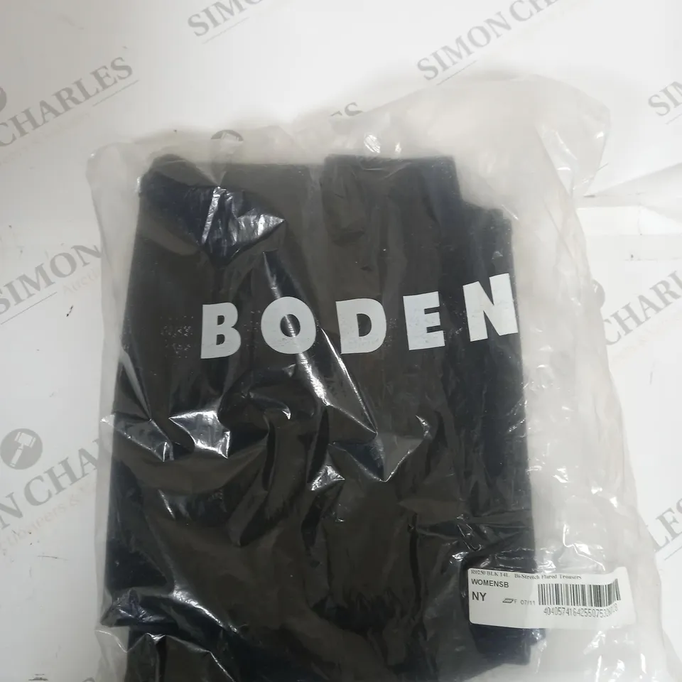 BAGGED BODEN BI-STRETCH FLARED TROUSERS SIZE 14
