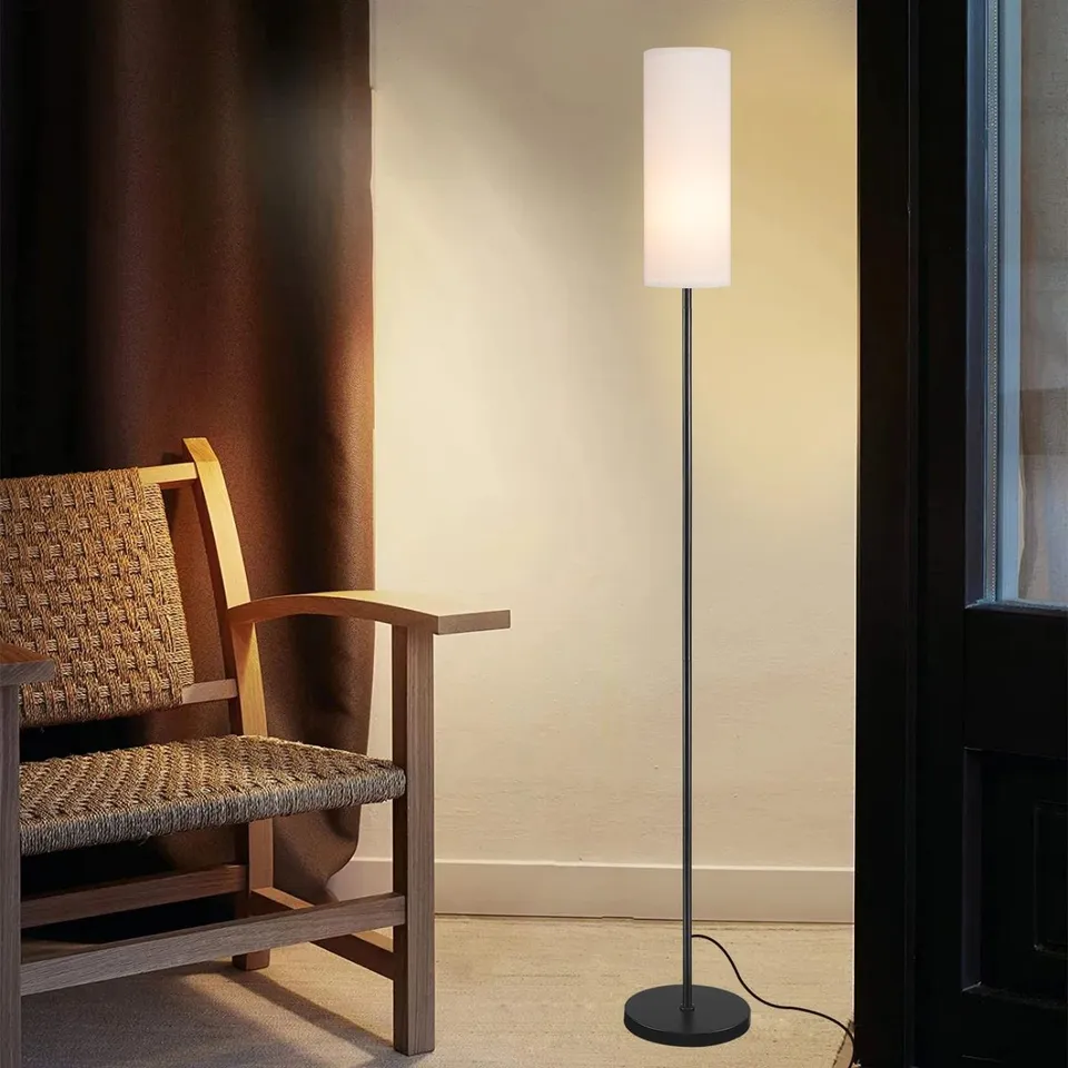 BOXED LACASHA BLACK COLUMN FLOOR LAMP (1 BOX)