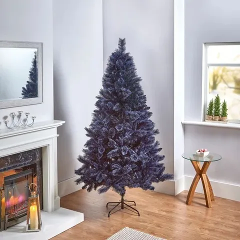 BOXED 2.1M MIDNIGHT BLUE DEWDROP CHRISTMAS TREE