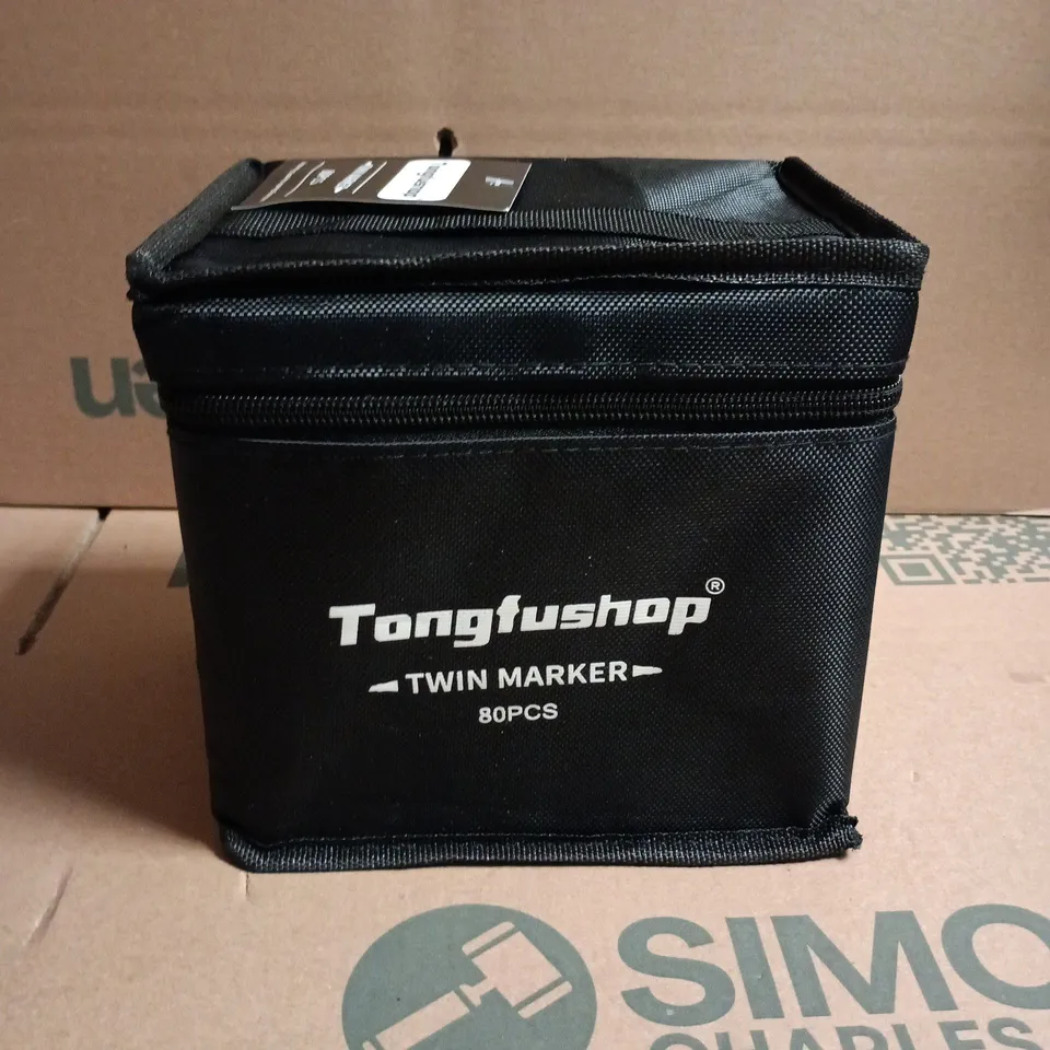 TONGFUSHOP TWIN MARKER 80PCS MARKER SET IN CARRY CASE