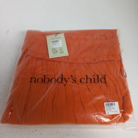NOBODY'S CHILD RED BEACH SHIRRED MIDI SKIRT COORD, UK 8 