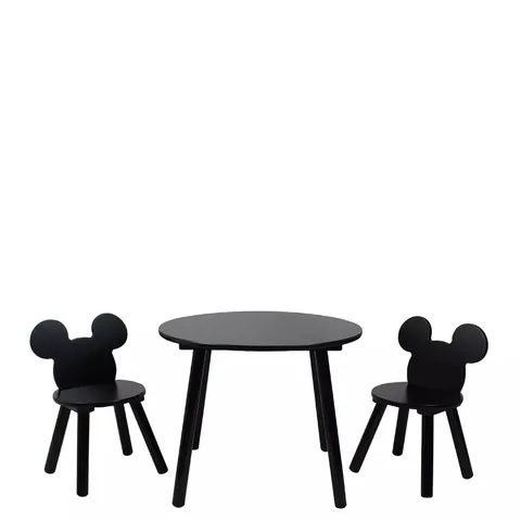 MICKEY MOUSE TODDLER TABLE AND 2 CHAIR SET - BLACK
