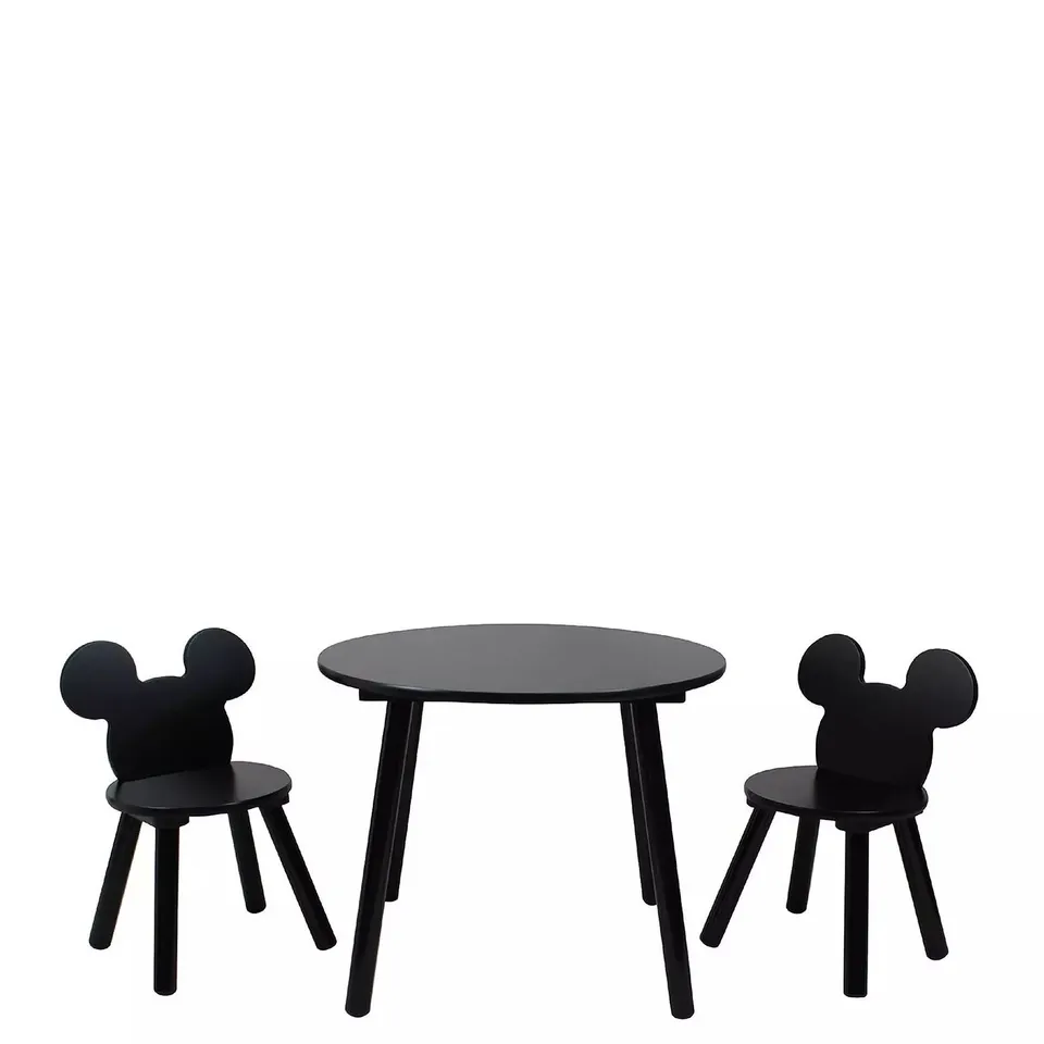 MICKEY MOUSE TODDLER TABLE AND 2 CHAIR SET - BLACK