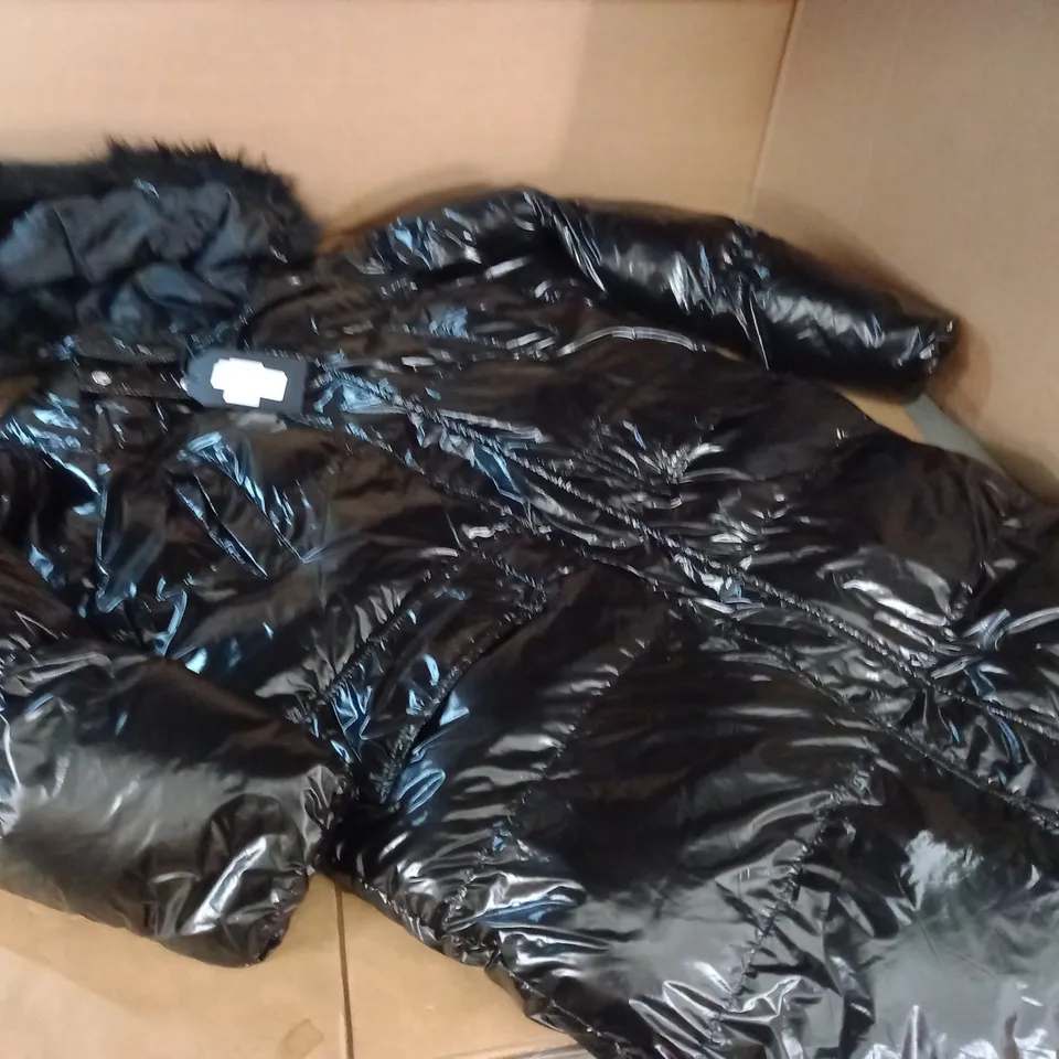 BRAVE SOUL HIGH SHINE LONGLINE PADDED PARKA - 16