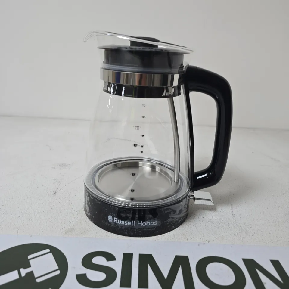 RUSSELL HOBBS CLASSICS BLACK GLASS KETTLE – BOXED