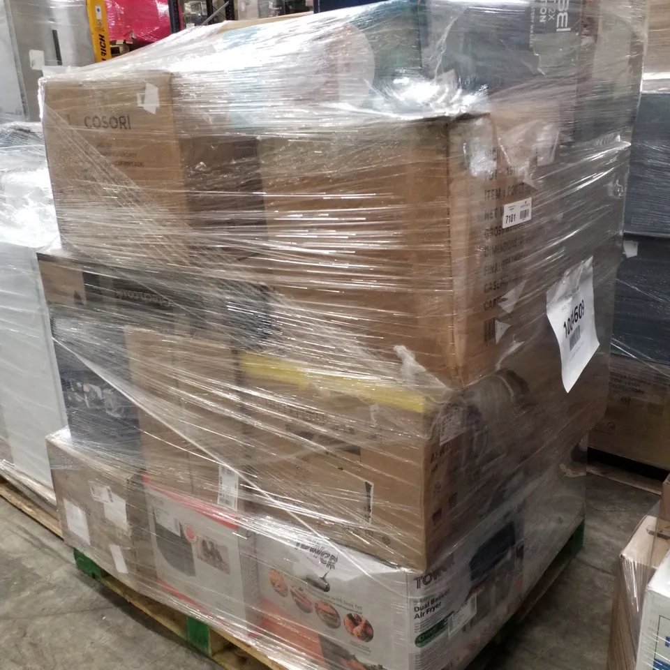 PALLET OF APPROXIMATELY 22 UNPROCESSED RAW RETURN HOUSEHOLD AND ELECTRICAL GOODS TO INCLUDE;