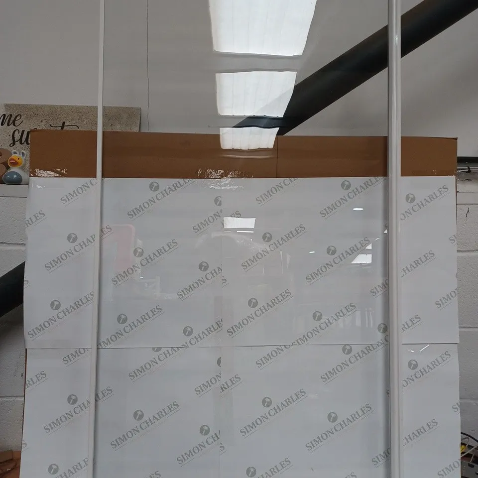AQUA 3 FULLY FRAMED BATH SCREEN WHITE COLLECTION ONLY  RRP £74