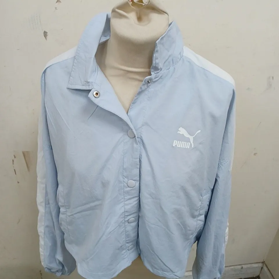 PUMA T7 WOVEN JACKET IN BLUE/WHITE - M