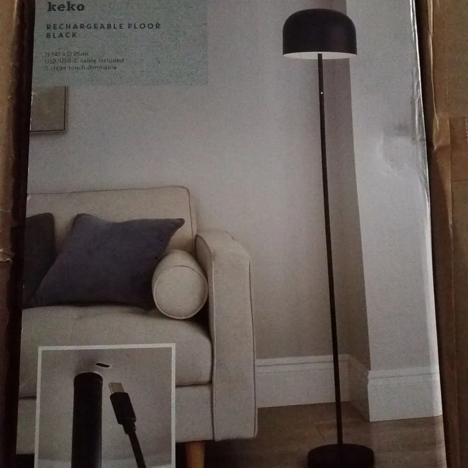 BOXED KEKO RECHARGEABLE TOUCH DIMMABLE FLOOR LAMP