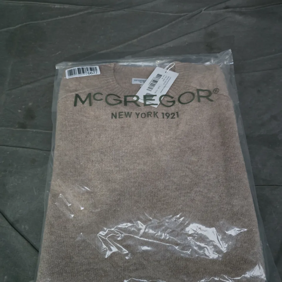 MCGREGOR LAMBSWOOL CREW NECK SWEATER – SAND, SIZE M