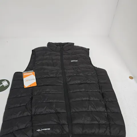 REGATTA GREAT OUTDOORS BLACK PUFFER VEST β SHOWERPROOF, UK L (EU 52-54, USA L)