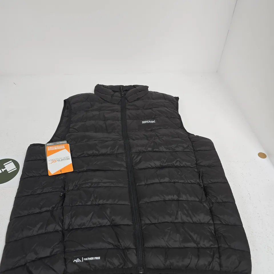 REGATTA GREAT OUTDOORS BLACK PUFFER VEST – SHOWERPROOF, UK L (EU 52-54, USA L)