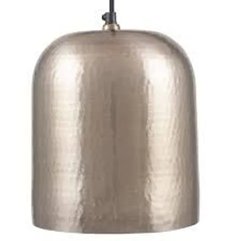 BOXED KOCHI ANTIQUE SILVER HAMMERED METAL DOME PENDANT