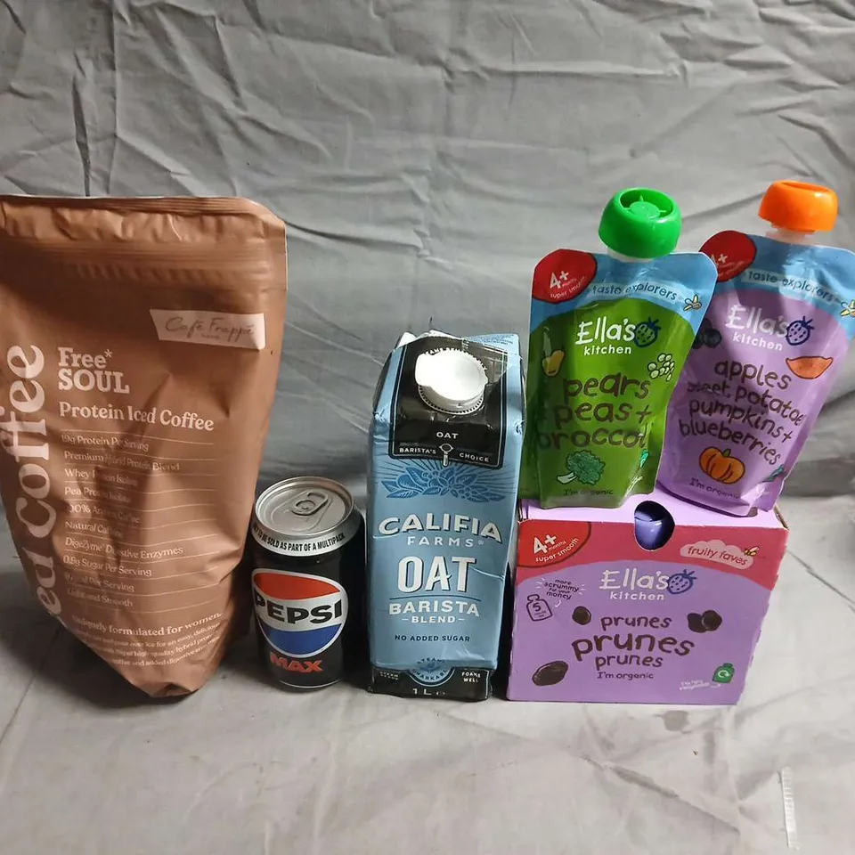 APPROXIMATELY 10 ASSORTED FOOD ITEMS TO INCLUDE -BABY FOOD, PEPSI MAX AND COFFEE - COLLECTION ONLY