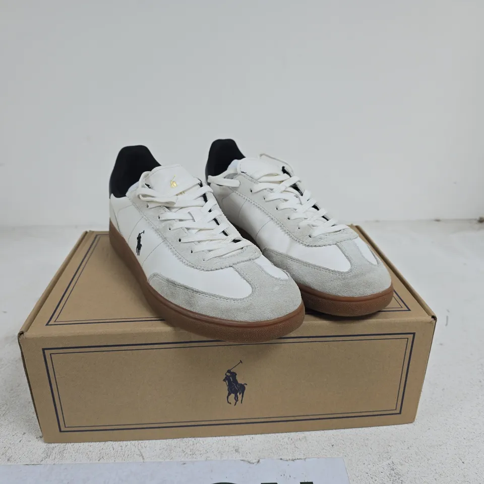 RALPH LAUREN BEDFORD PP WHITE/BLACK UK SIZE 9 BOXED