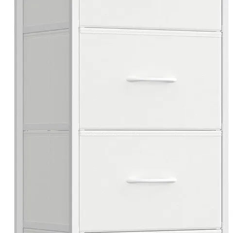 BOXED SONGMICS CHEST OF DRAWERS, 4 FABRIC DRAWERS STORAGE UNIT