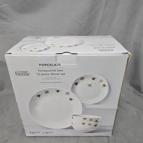 HOME PORCELAIN HONEYCOMB BEE DINNER SET 