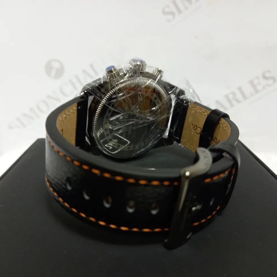 ZIHLMANN & CO CHRONOGRAPH STYLE LEATHER STRAP WATCH