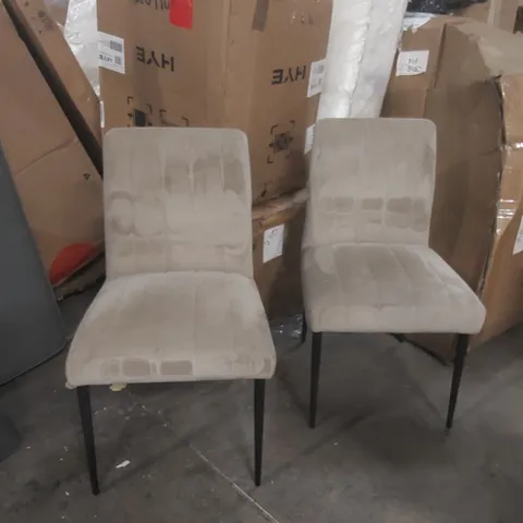 PAIR OF DANTTI VELVET DINING CHAIRS