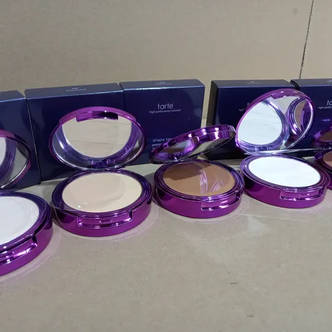 LOT OF 5 X TARTE COSMETICS SHAPE TAPE PRESSED POWDER FOUNDATION (FAIR NEUTRAL, RICH NEUTRAL, DEEP NEUTRAL, FAIR-LIGHT NEUTRAL, MEDIUM SAND)
