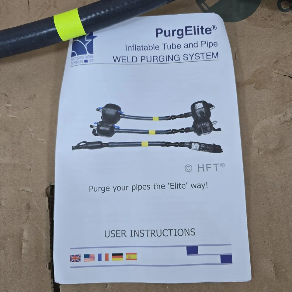 PURGEELITE INFLATABLE TUBE & PIPE WELD PURGING SYSTEM – COMPLETE KIT WITH HOSES & MANUAL